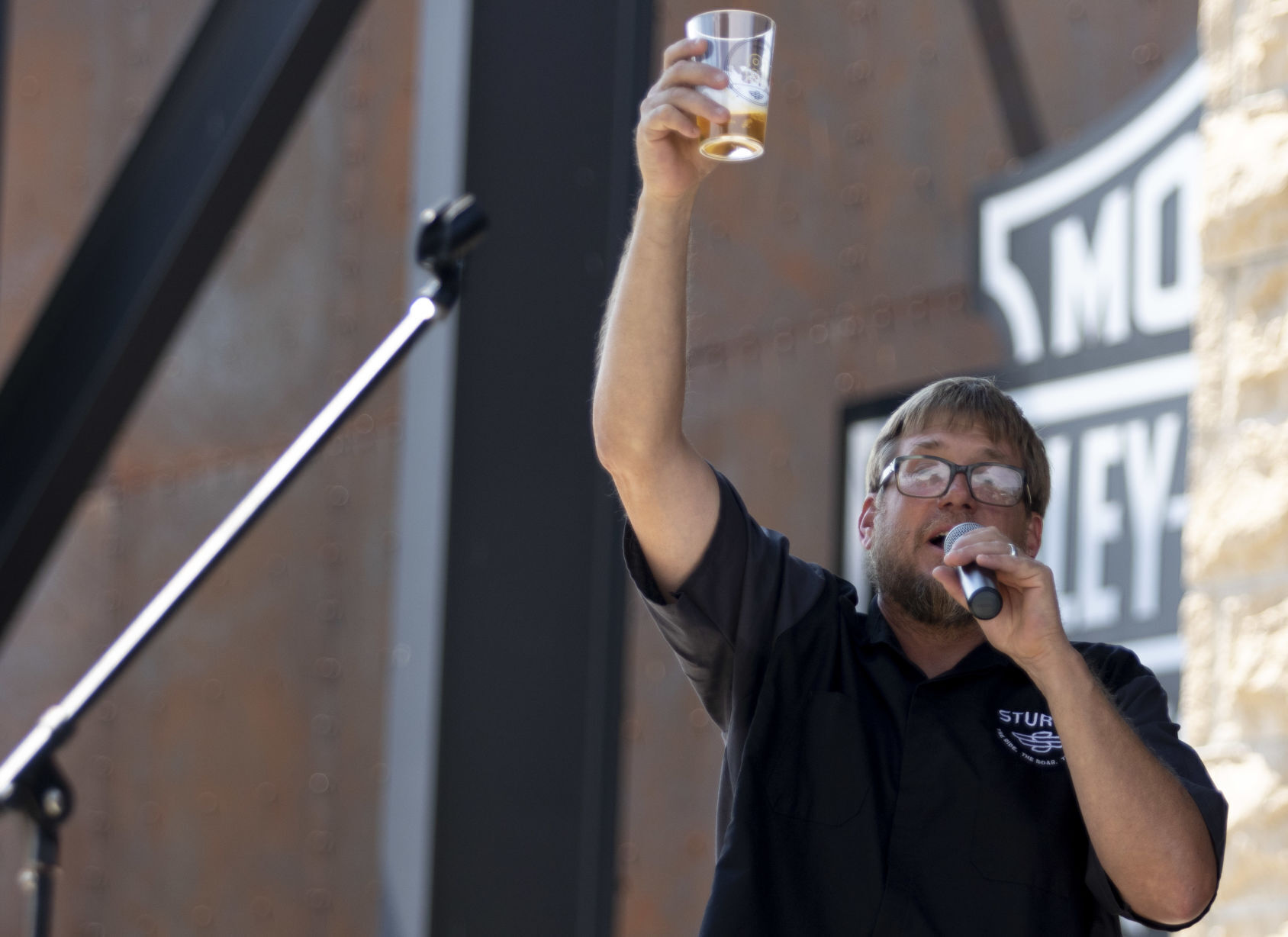 Mark Carstensen toasts